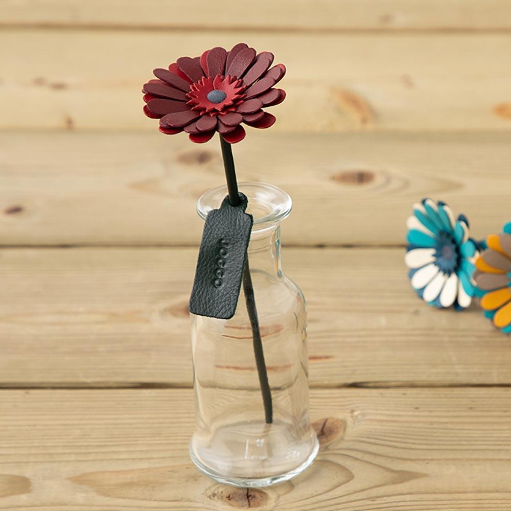 【匠】革の一輪花(ガーベラ) Single Leather Flower (Gerbera)